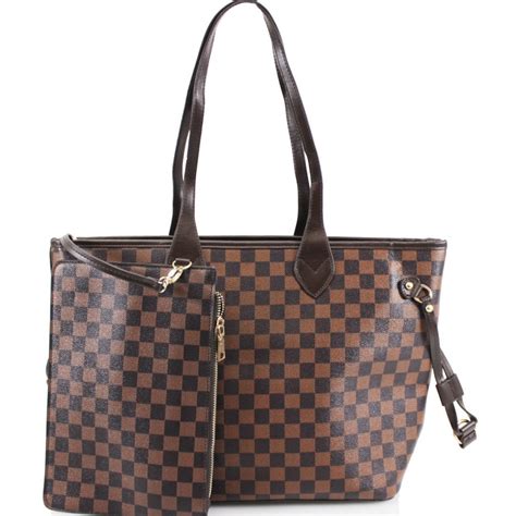 lv man bag brown|Lv brown checkered bag.